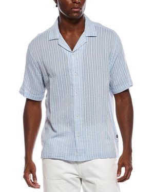 Civil Society Fergusson Relaxed Fit Yarn Dye Stripe Shirt - Blue