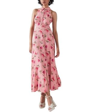 LK Bennett Flori Silk-Blend Dress - Pink