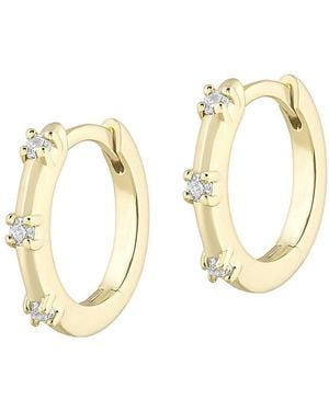Electric Picks 14K Plated Cz Galaxy Huggie Hoops - Metallic