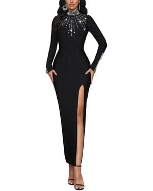 Ariele Tesoro Embellished Maxi Dress - Black