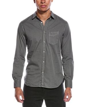 Officine Generale Lipp Twill Shirt - Gray