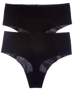 Commando 2pk Mid-rise Thong - Black