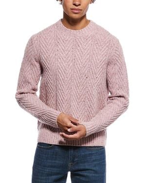Todd Synder X Champion Donegal Cable Knit Wool & Alpaca-Blend Crewneck Jumper - Pink