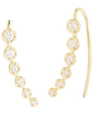Reiss 14k 0.45 Ct. Tw. Diamond Climber Earrings - Metallic