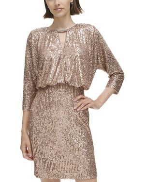 Vince Camuto Embellished Long Sleeve Mini Dress - Multicolor