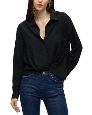 Hudson Jeans Knotted Button Shirt - Black