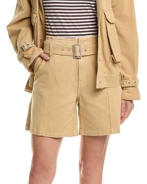 Hudson Jeans Belted Long Cornfield Short - Natural
