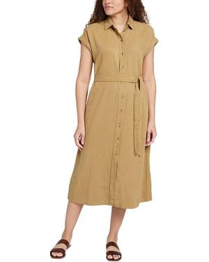 Faherty Arlie Linen-Blend Shirtdress - Natural