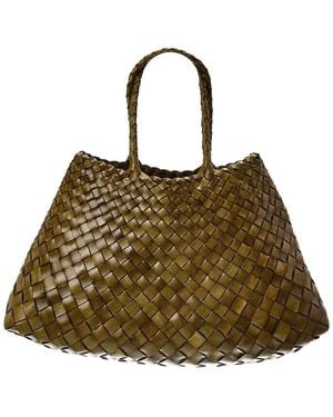 Dragon Diffusion Small Santa Croce Leather Shoulder Bag - Brown