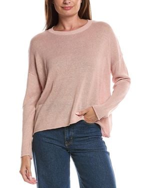 Eileen Fisher Crewneck Linen-Blend Jumper - Blue