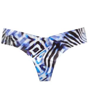 Commando Classic Print Thong - Blue