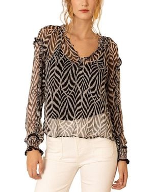 Hale Bob Linda Silk Top - Black