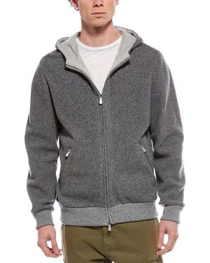 Eleventy Wool & Cashmere-blend Bomber Jacket - Gray