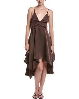 Moonsea Midi Cocktail Dress - Brown