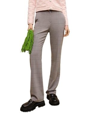 Maje Parreau Wool-Blend Pant - Grey
