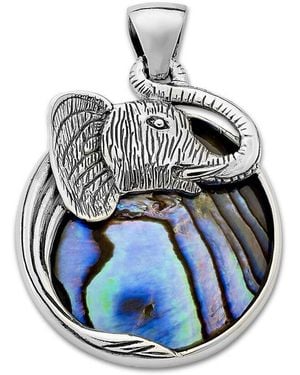 Samuel B. Samuel B Pearl Elephant Pendant - Blue