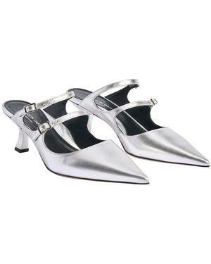 Marion Parke Francine Mule Leather Mule - White
