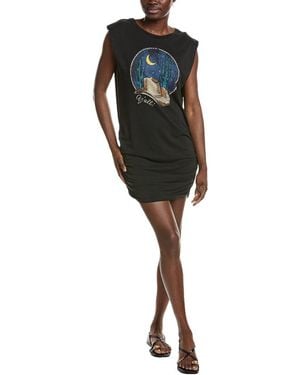 Project Social T Good Night Y'all Side Ruched T-shirt Dress - Black