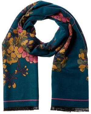 Saachi Reverse Garden Scarf - Blue