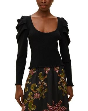 FARM Rio Knit Blouse - Black