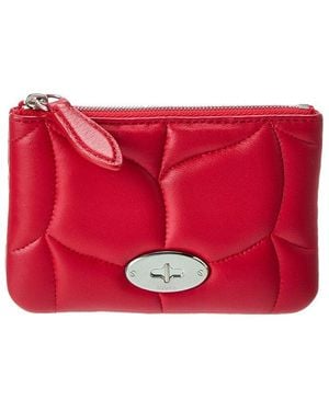 Mulberry Softie Leather Coin Purse - Red