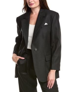 Sandro Wool-Blend Blazer - Black