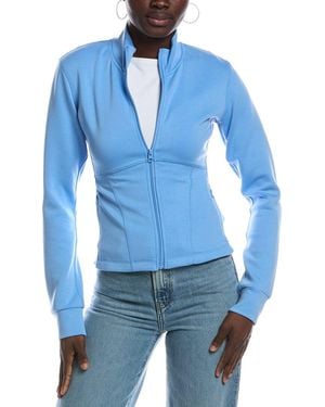 Vintage Havana Cloud Fleece Slim Fit Jacket - Blue