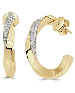 Sabrina Designs 14K 0.68 Ct. Tw. Diamond Hoop Earrings - Metallic