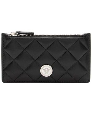 Versace Black Leather La Medusa Card Holder (authentic Pre-loved)