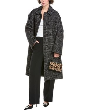 Michael Kors Oversized Wool, Alpaca, & Mohair-Blend Coat - Black