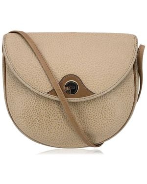 Dior Leather Crossbody Flap Bag (Authentic Pre-Loved) - Natural