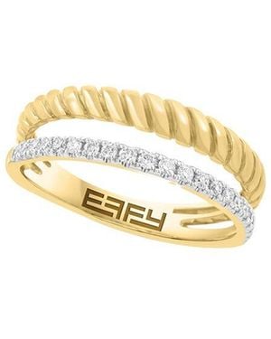 Effy Fine Jewelry 14K 0.21 Ct. Tw. Diamond Ring - Metallic