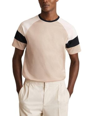Reiss Adan Mercerised Colour T-Shirt - Natural