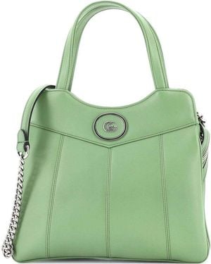 Gucci Petite GG Tote Quilted Leather Small (authentic Pre-loved) - Green