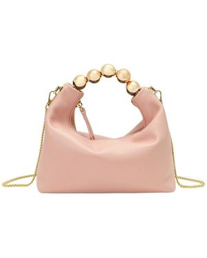 Tiffany & Fred Paris Pearl Handle Leather Crossbody - Pink