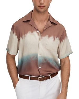 Reiss Evia Cuban Ombre Print Top - Grey