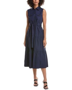 10 Crosby Derek Lam Florence Sleeveless Shirtdress - Blue