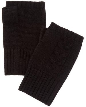 Portolano Fingerless Cashmere & Wool-Blend Armwarmers - Black