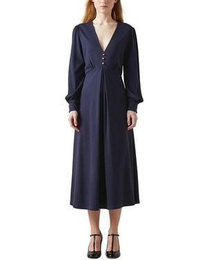 LK Bennett Jenny Midi Dress - Blue
