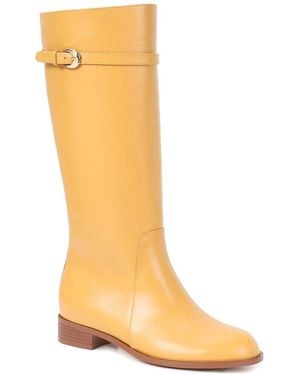 Tiffany & Fred Paris Leather Riding Boot - Yellow