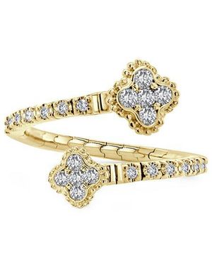 Sabrina Designs 14k 0.38 Ct. Tw. Diamond Clover Bypass Ring - White