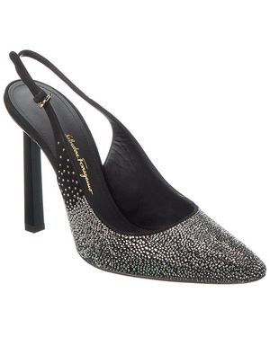 Ferragamo Jessie Suede Pump - Black