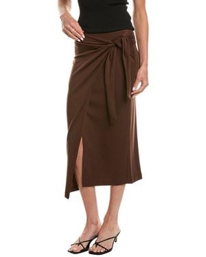 Diane von Furstenberg Bianca Knit Wool-Blend Midi Skirt - Brown