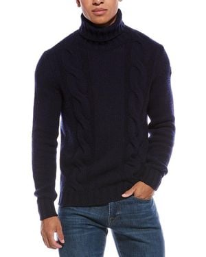 Moncler Wool & Cashmere-blend Turtleneck Sweater - Blue