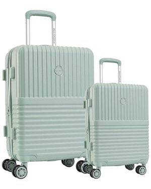 Max Studio The Odessa Abs 2pc Hard-sided Luggage Set - Green