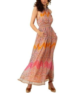 Hale Bob Vera Silk-Blend Dress - Pink