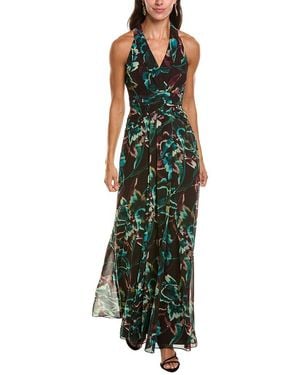 Badgley Mischka Floral Gown - Green