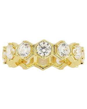 Glaze Jewelry 14K Plated Cz Ring - White