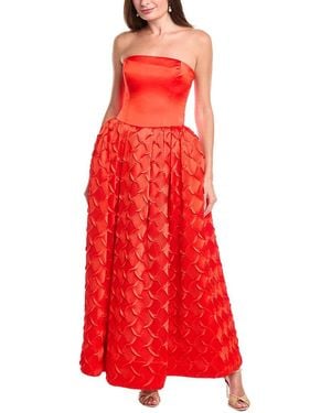 Jonathan Simkhai Azriel Bustier Gown - Red