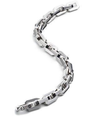 Eddie Borgo Rhodium Plated Supra Link Bracelet - White